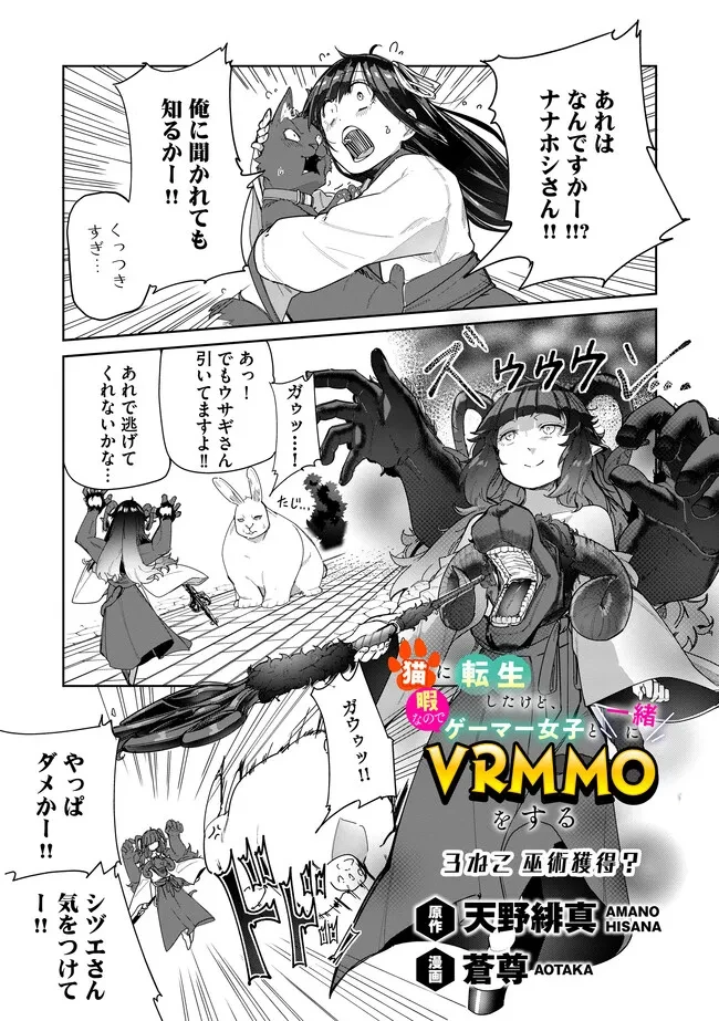 猫に転生したけど、暇なのでゲーマー女子と一緒にＶＲＭＭＯをする 第3.1話 - 1