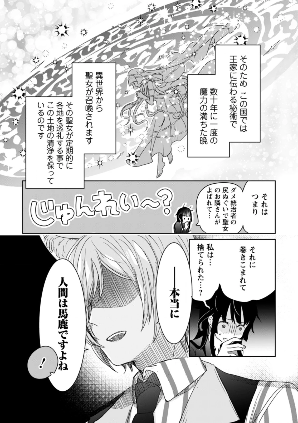 聖女じゃないと追放されたので、もふもふ従者(聖獣)とおにぎりを握る 第1.3話 - 1