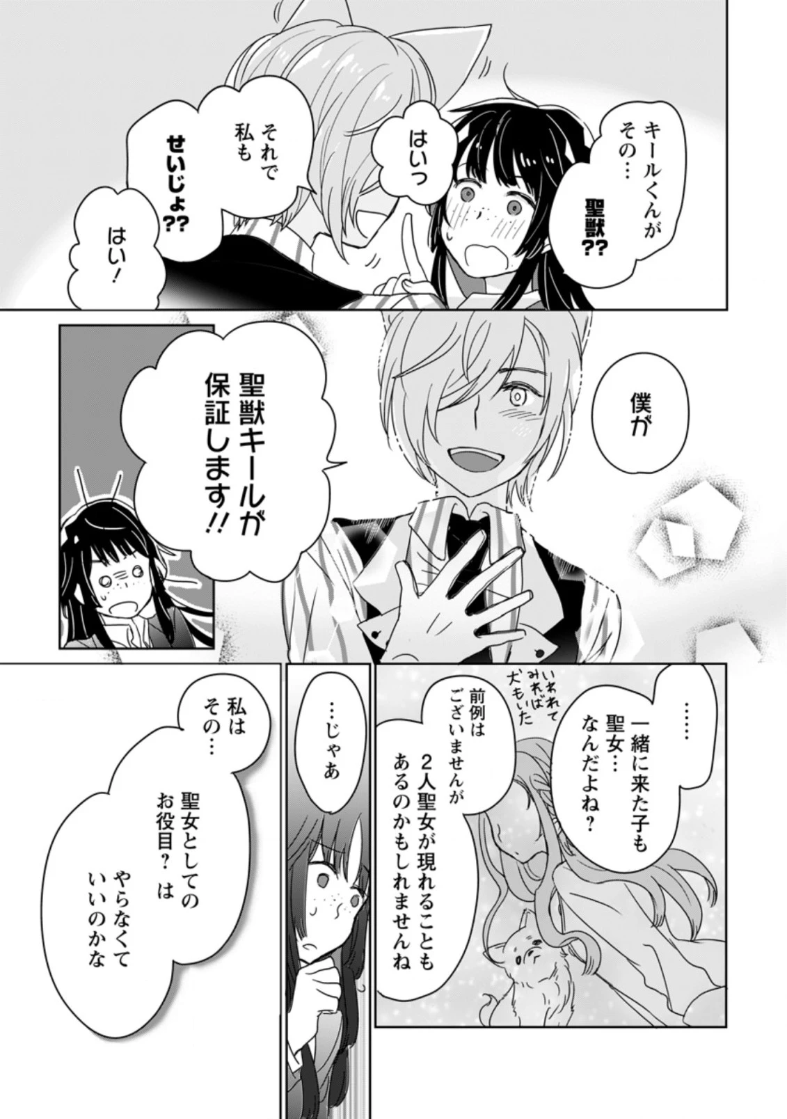 聖女じゃないと追放されたので、もふもふ従者(聖獣)とおにぎりを握る 第1.3話 - 3