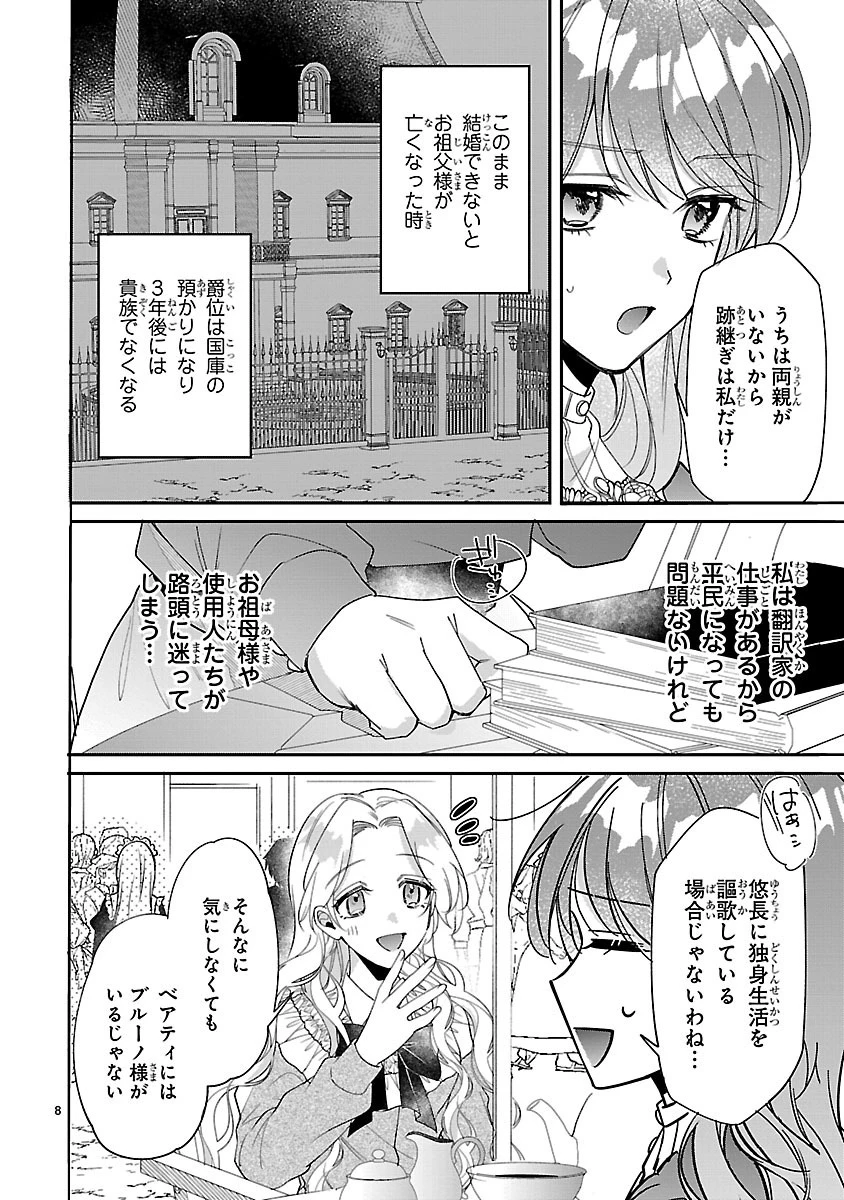 俺様王太子に拾われた崖っぷち令嬢、お飾り側妃になる…はずが溺愛されています!? 第1話 - 8